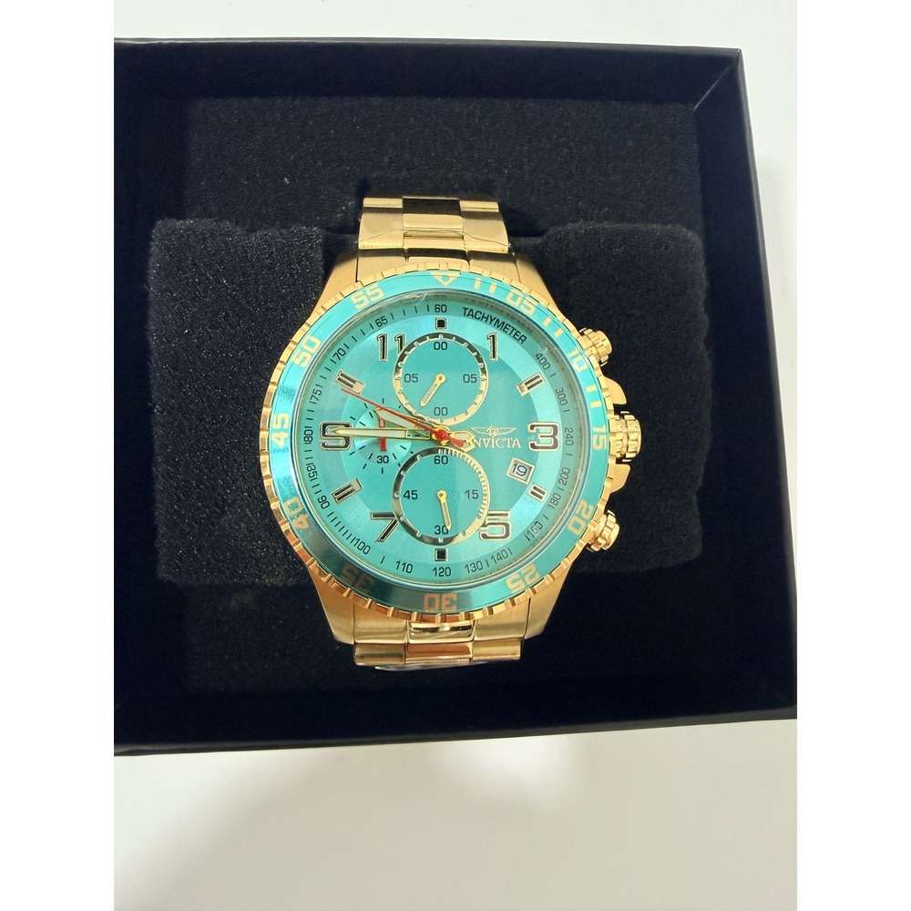 Invicta Specialty Mach Gala Men's Watch - 48mm, Gold (69821)OS New Turquoise